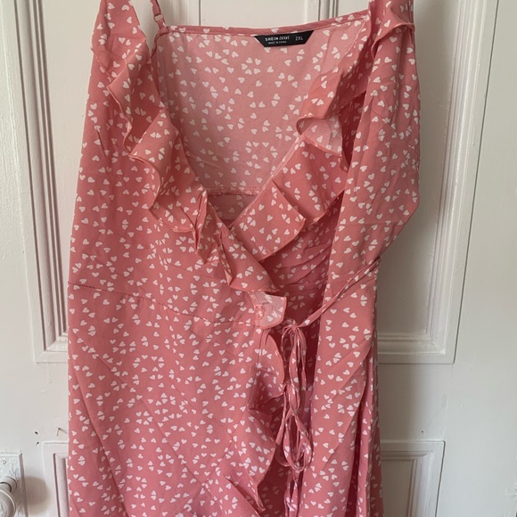 NWT Shein Heart Print Wrap Dress 2XL - Picture 5 of 6